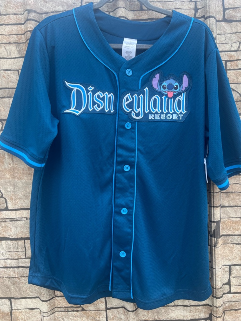 Disney Parks Blue Stitch Baseball Jersey